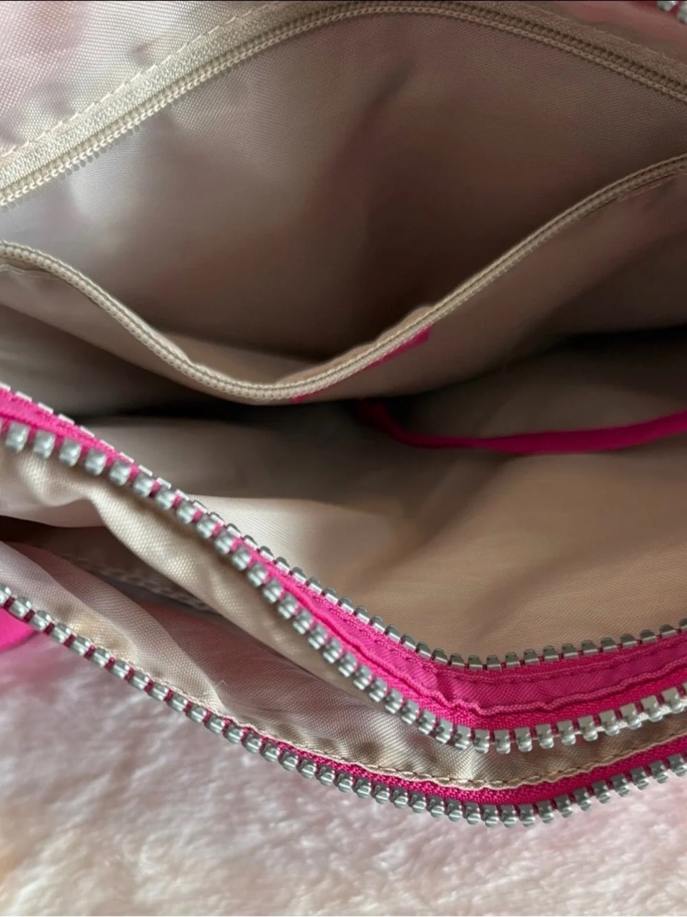 Kipling Hot Pink Crossbody Bag with Dual Zip Front Pockets